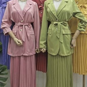 Pleated Dress & Blazer Set ❤️